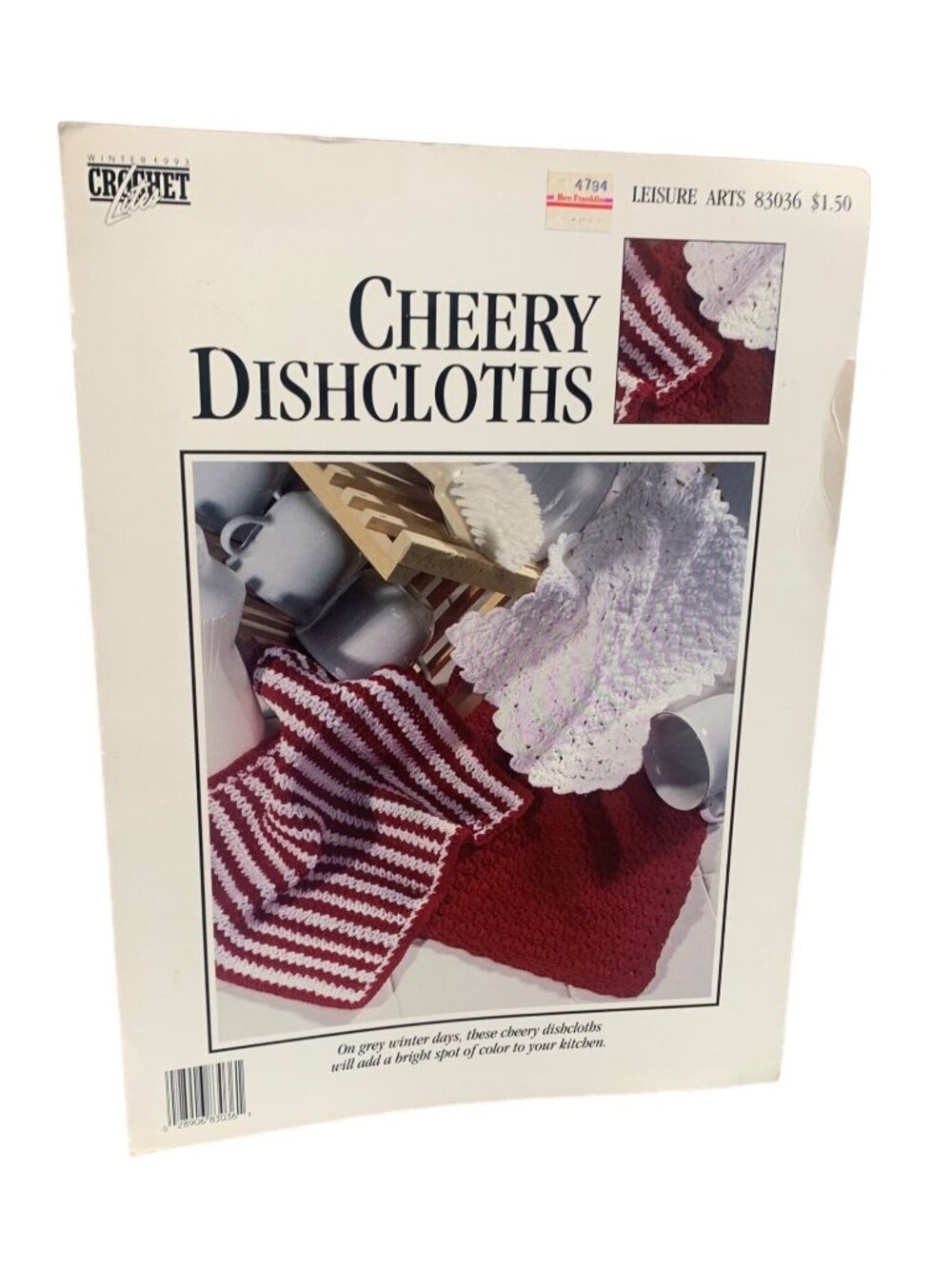 Leisure Arts Cherry Dishcloths Crochet Pattern Booklet 86306